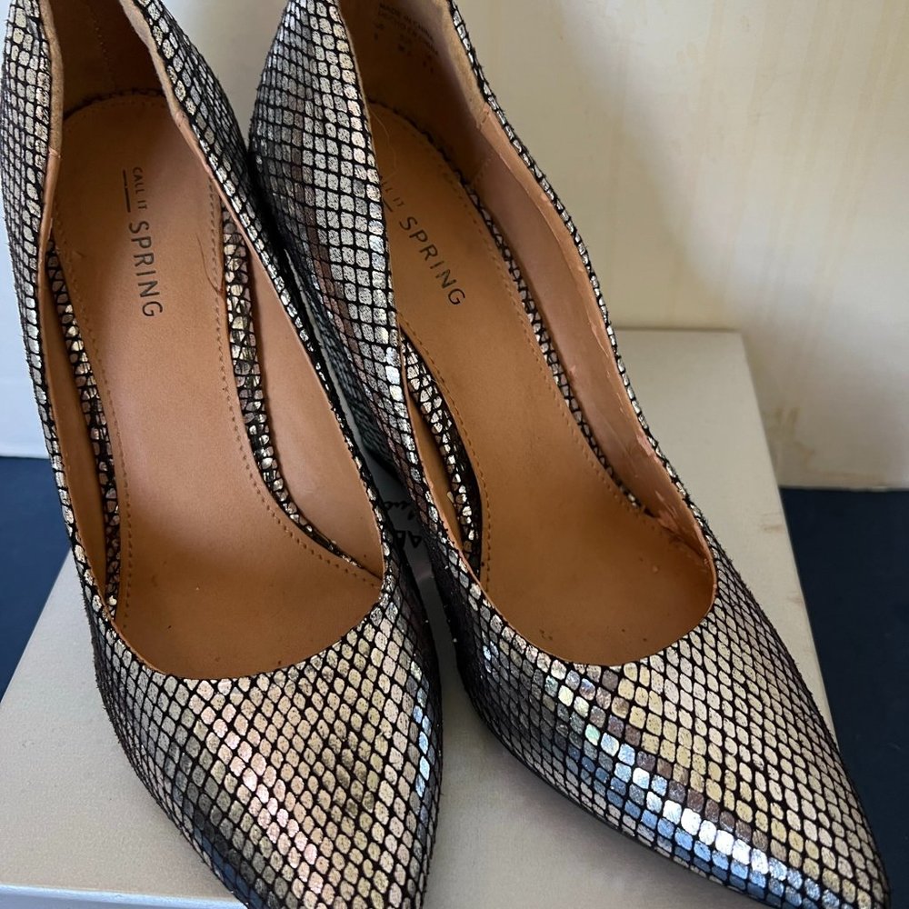 Call It Spring Silver Wedge Heels